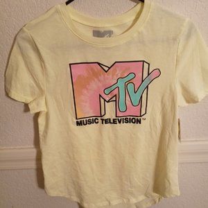 MTV BNWT YELLOW WOMENS T SHIRT SZ MED